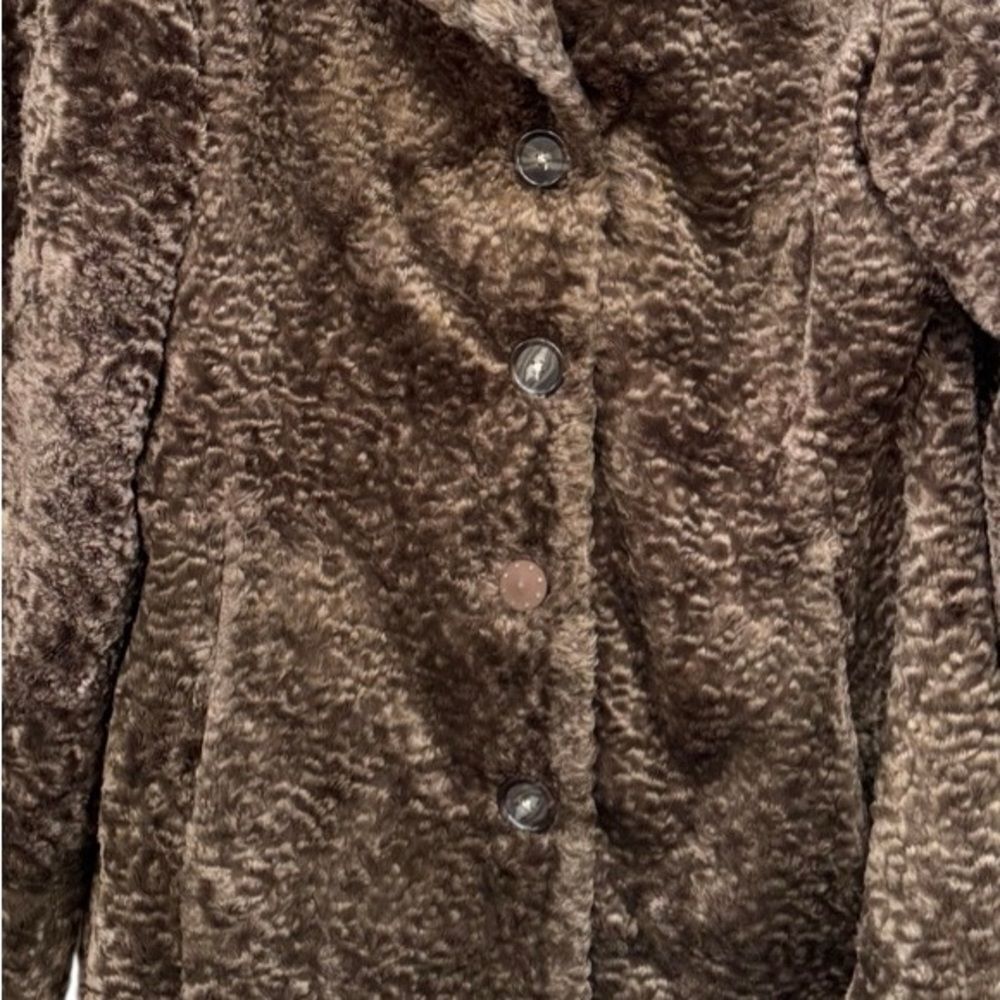 Alpine Studio Women's Faux Sheepskin Fur Coat Size Large - Picture 5 of 8